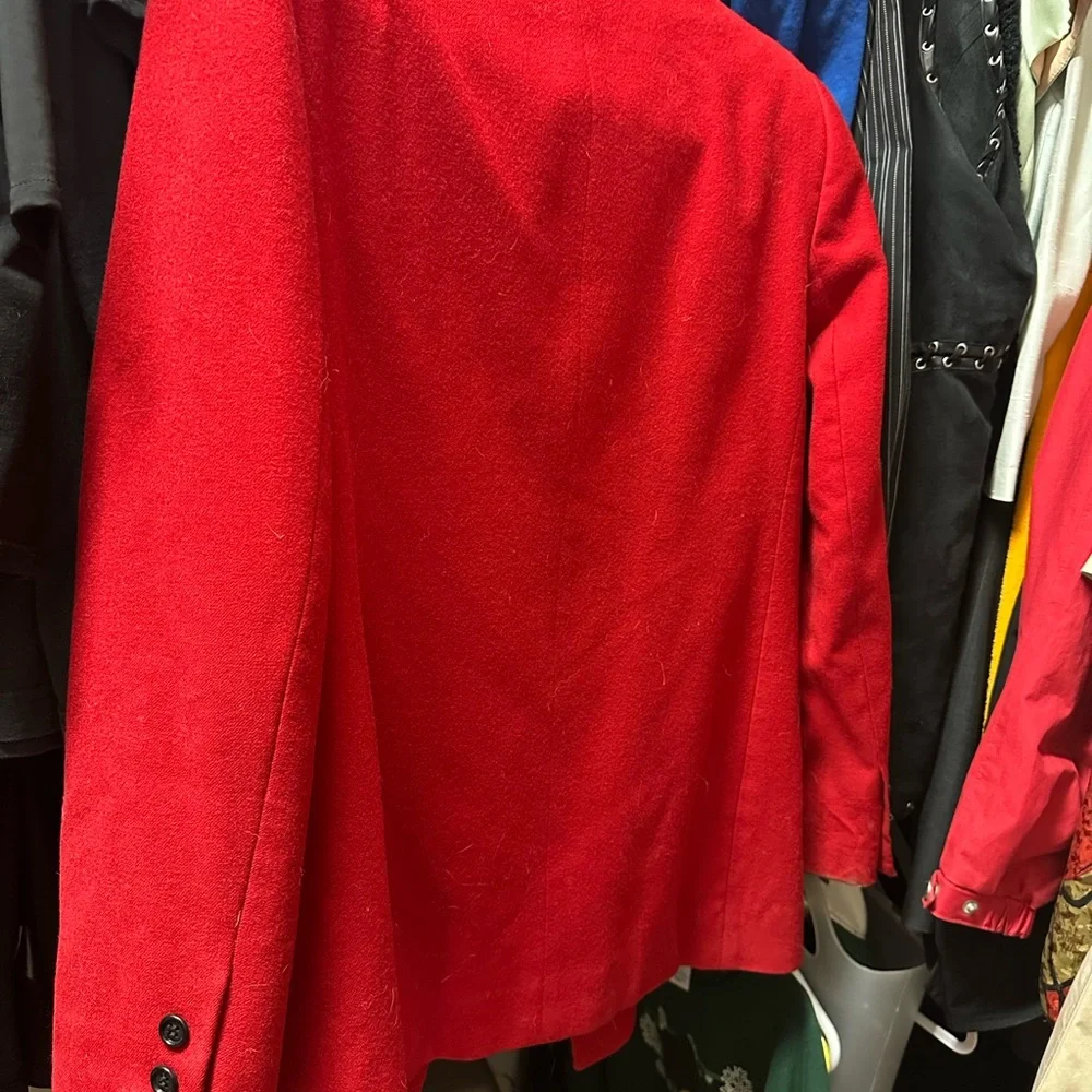 Dior Vibrant Red Women's Blazer with pleated skirt